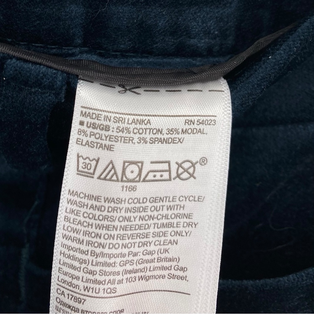 Banana Republic Women's Mid Rise Sloan Navy Blue Velvet Ankle Pants New - Picture 6 of 10